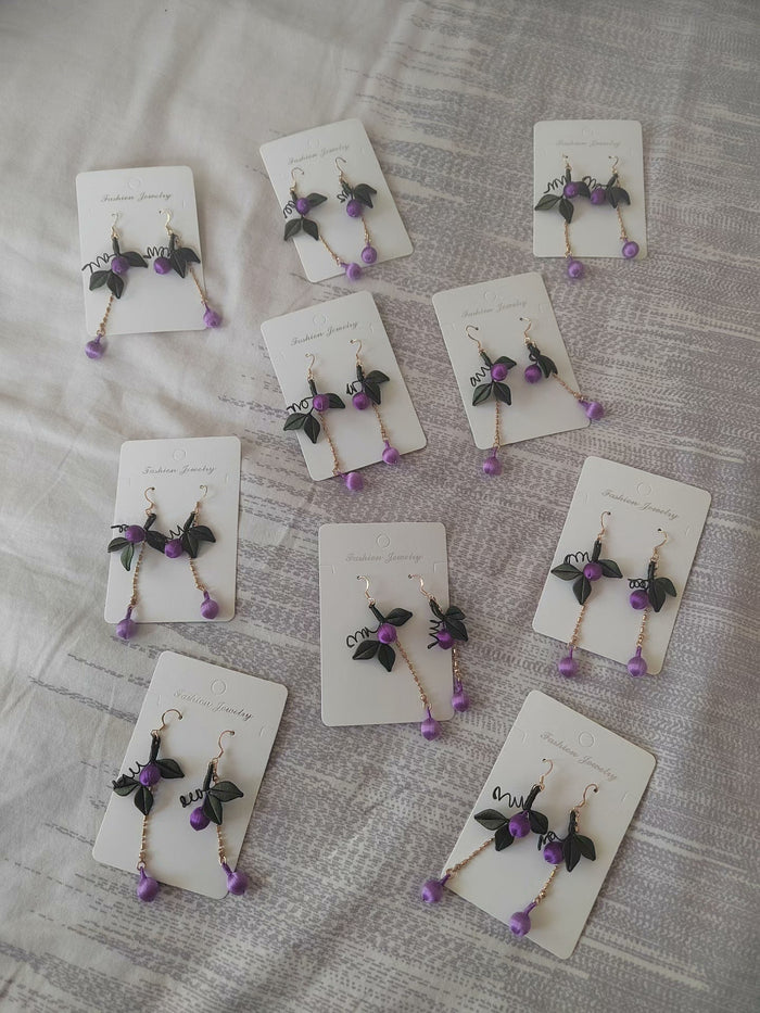PF242 - Grape Chanhua Earrings - Wholesale
