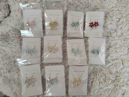 PF244 - Yellow Rose Chanhua Earrings - Wholesale