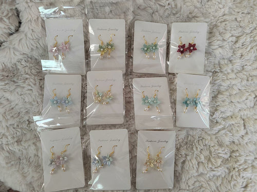 PF244 - Yellow Rose Chanhua Earrings - Wholesale