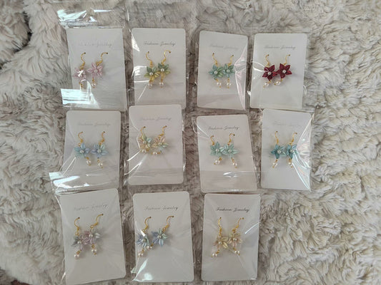 PF244 - Yellow Rose Chanhua Earrings - Wholesale