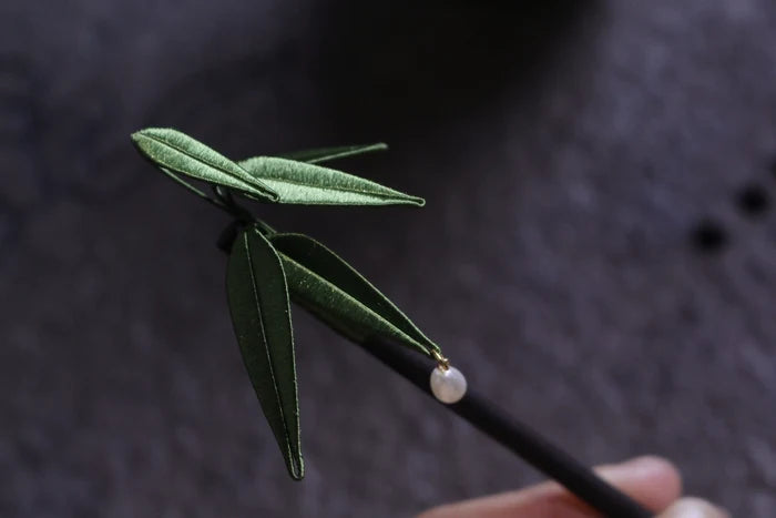 PF249 - Bamboo Leaves Chanhua Hairpin - Wholesale
