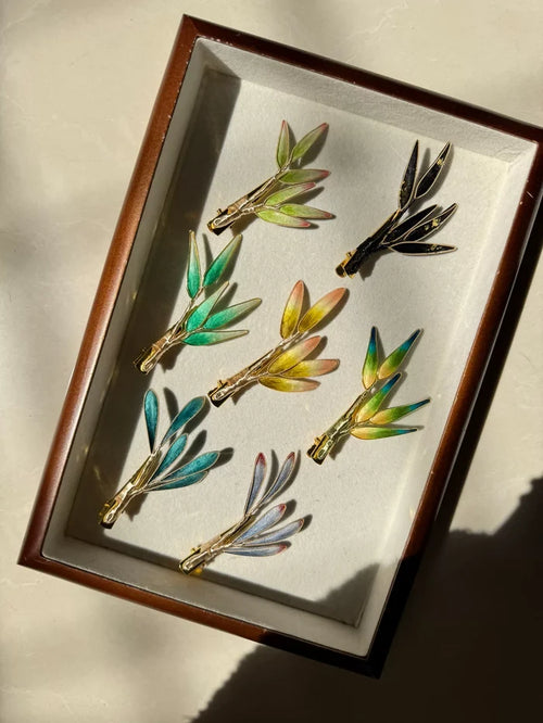 PF288 - Bamboo Leaves Ronghua Hair Clip - Wholesale