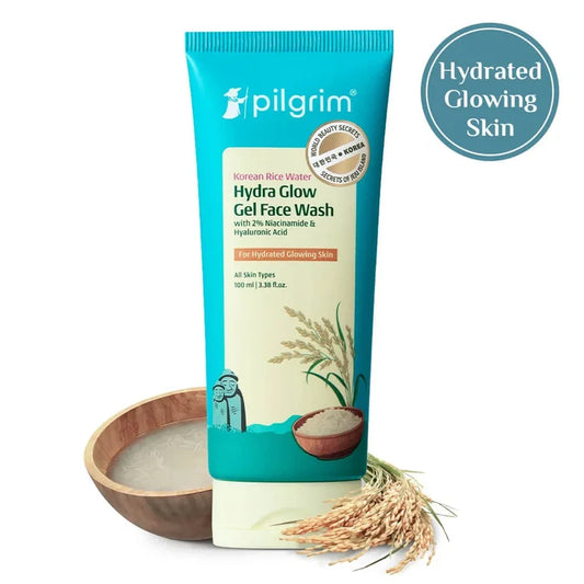 PILGRIM KOREAN RICE WATER HYDRA GLOW GEL FACE WASH-100ML