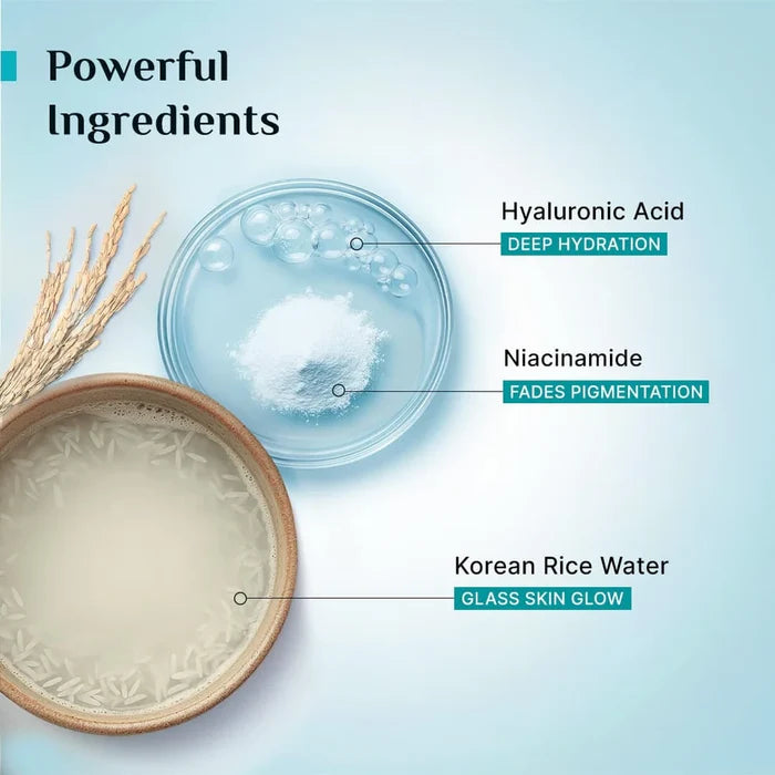 PILGRIM KOREAN RICE WATER HYDRA GLOW GEL FACE WASH-100ML