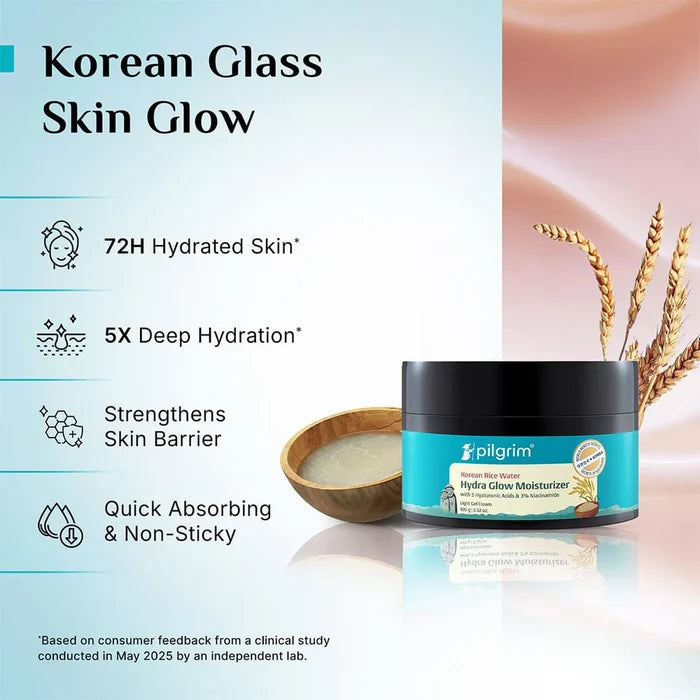 PILGRIM KOREAN RICE WATER HYDRA GLOW MOISTURIZER-100G