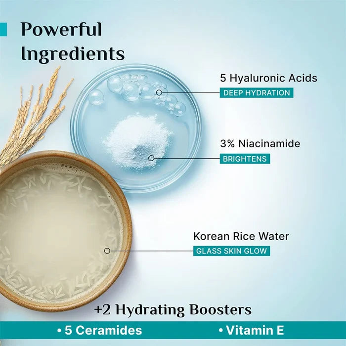 PILGRIM KOREAN RICE WATER HYDRA GLOW MOISTURIZER-100G
