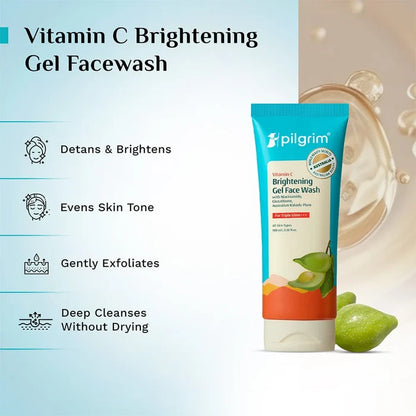 PILGRIM VITAMIN C BRIGHTENING GEL FACE WASH-100ML