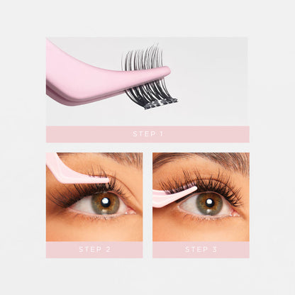 Pre-Glued Natural Cluster Lash Bundle
