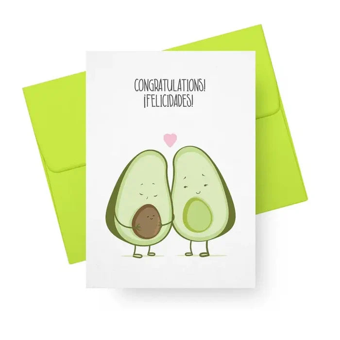 Pregnant Avocado Congrats Card