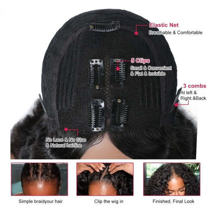 inside details of v part wig wig cap