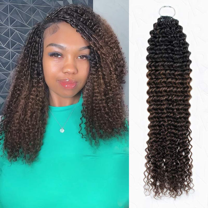 qvr miracle knots human hair ombre brown curls for black women full look