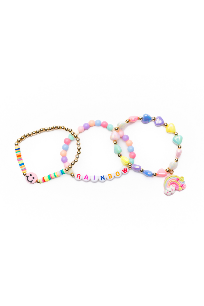 Rainbow Smiles Bracelet Set-Retail-Great Pretenders USA