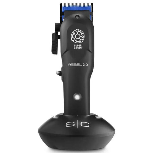 Rebel 2.0 Professional Hair Clipper Hair trimmer with 'Super Carbon' branding on a white background