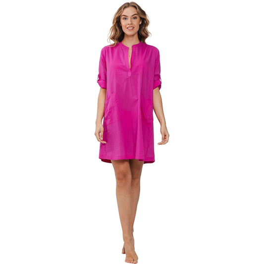 Rebelle Beach Dress Cover Fushia