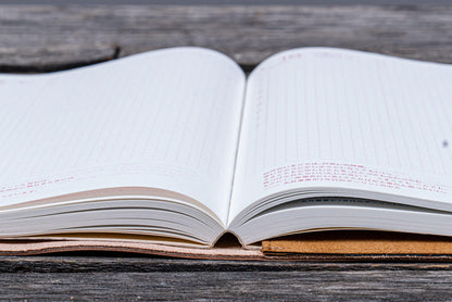 Refillable Leather Wrap Journal / Planner Cover - Undyed Leather