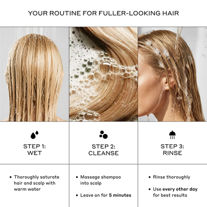 How to use Zenagen Revolve Women's Shampoo—wet hair and scalp, massage shampoo into scalp for 5 minutes, then rinse thoroughly.