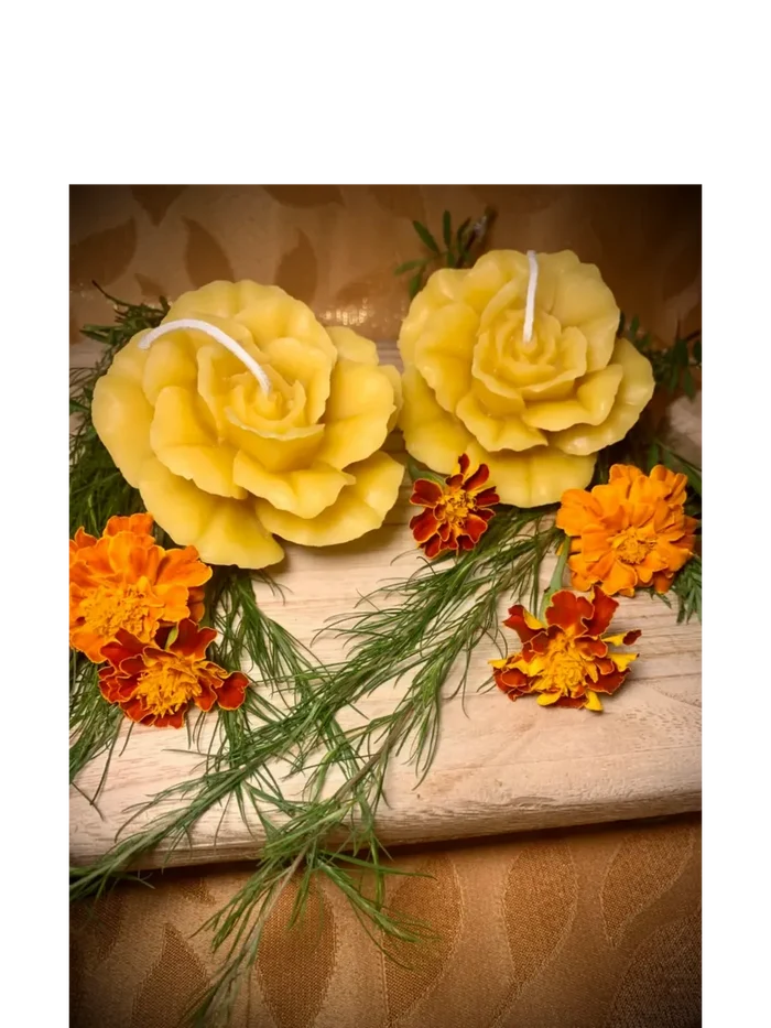 Rose 100% Beeswax Candle