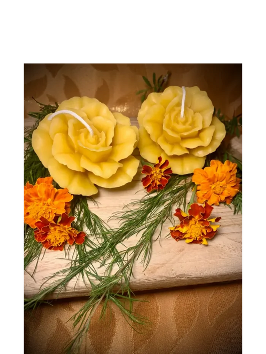 Rose 100% Beeswax Candle
