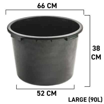 Round Mixing Tub 90L Outdoor Watering Kit DIY Workshop Accessory