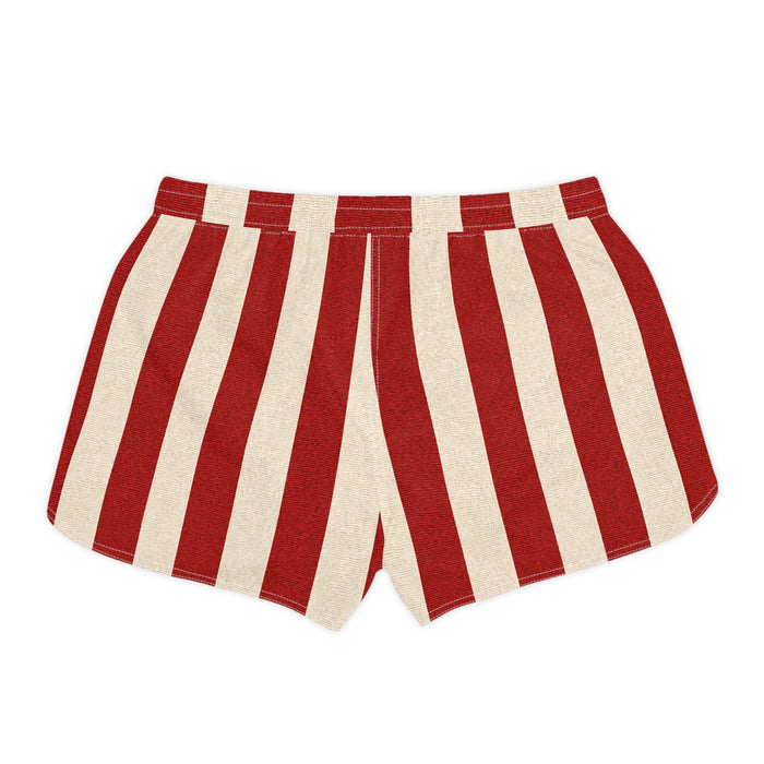 Rum Punch Inspired Striped Women's Casual Shorts – Beachy Summer Lounge Shorts