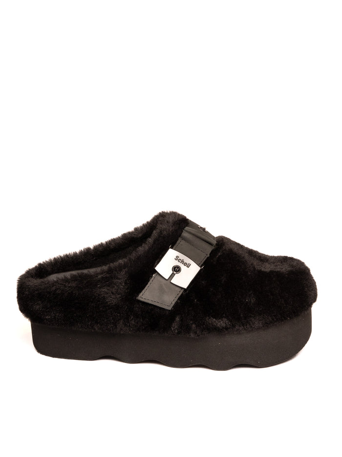 SCHOLL Sabò pelliccia nero 318371004 PELL-BLACK