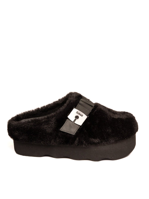 SCHOLL Sabò pelliccia nero 318371004 PELL-BLACK