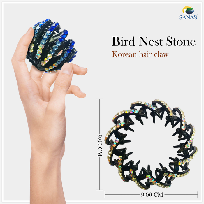 Korean bird nest hair clip for women