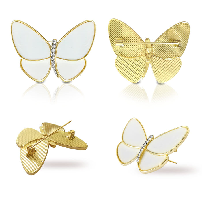 SANAS butterfly hair pin with crystal stone detailing