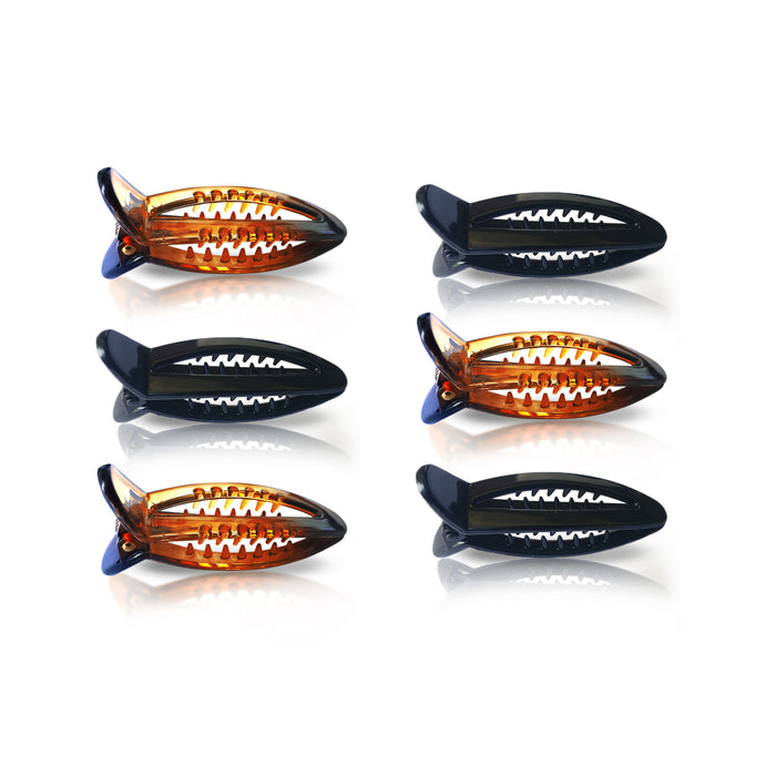 SANAS Fishtail Banana Hair Clip Set of 6 for Women in Assorted Colors
