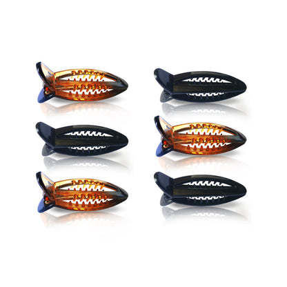 SANAS Fishtail Banana Hair Clip Set of 6 for Women in Assorted Colors