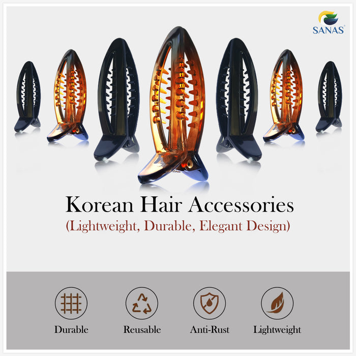 Elegant Korean Fishtail Banana Hair Clip for Stylish Hair Updos and Buns