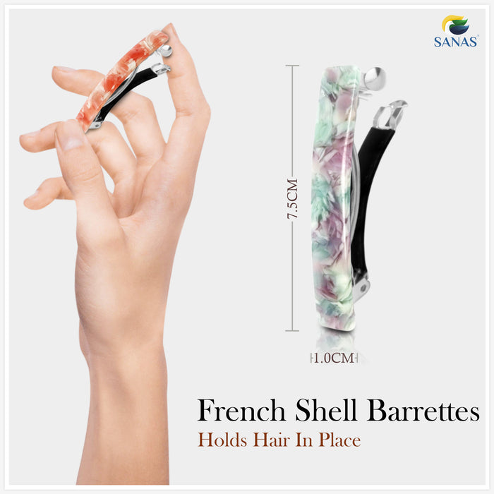 Premium Rectangle Acrylic Hair Clips with Strong Grip