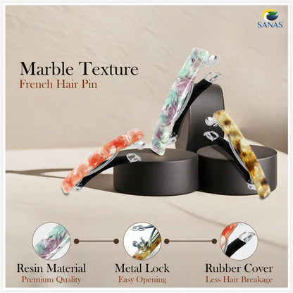 Multicolor Rectangle Hair Claw Clips for Women
