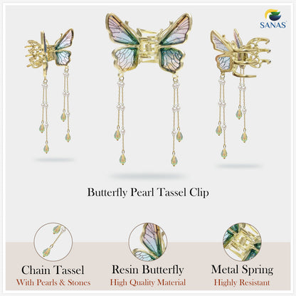 butterfly hair clip with strong grip