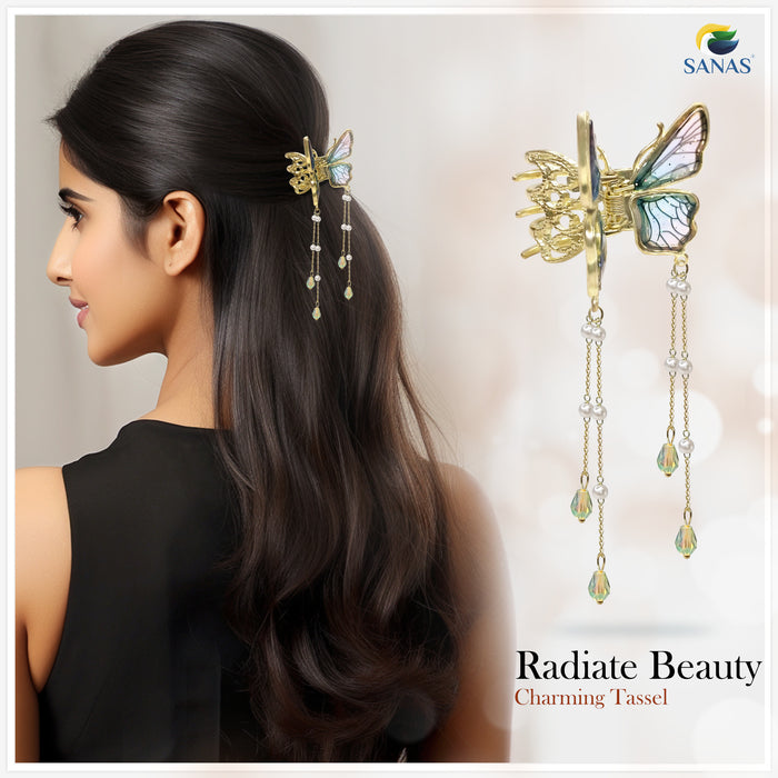 decorative butterfly hair clip for weddings