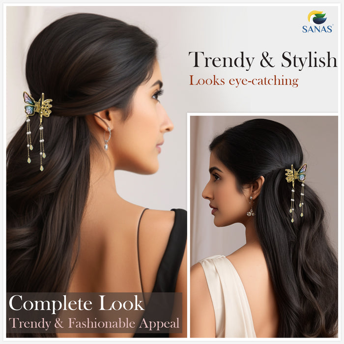 elegant butterfly hair accessory
