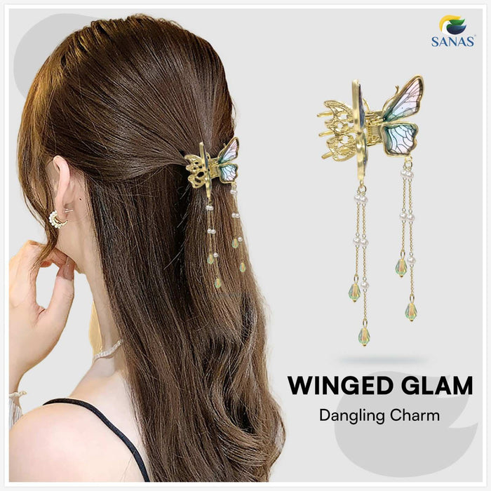 butterfly hair clip for festive occasions