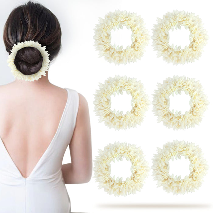 SANAS Mogra Gajra Scented Artificial Flower for Women – 6 Pcs Traditional Hair Accessories