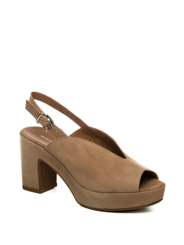 GIANMARCO SORELLI sandalo camoscio beige 1974 CAM-BEIGE