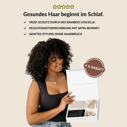 SARI CURLS | Schlaf- und Satin Box - Cream/Onyx Satin Bundle SARI CURLS