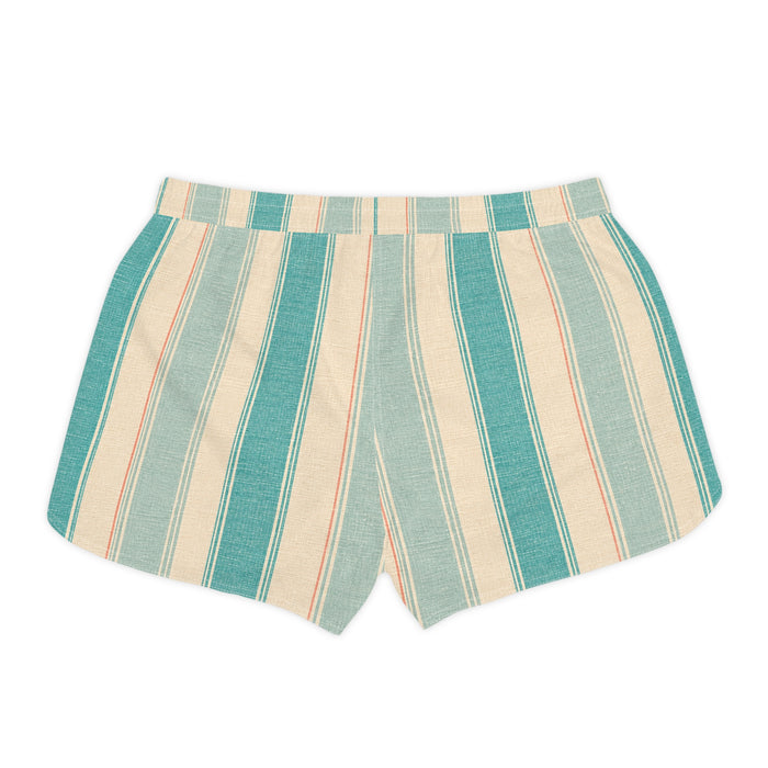 Sea Breeze Inspired Vertical Stripe Women's Casual Shorts — Nautical Summer Lounge Shorts