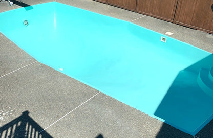 Sea Foam green colored swimming pool bottom. Beautiful sea foam blue green finish.