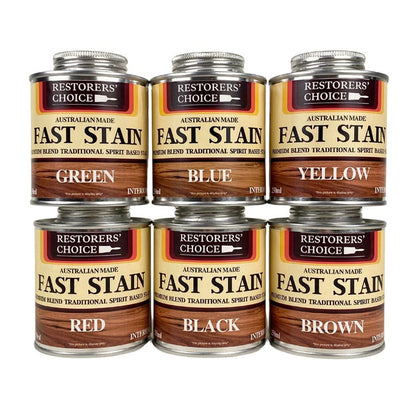 Set of 6 Timber Stains Solvent Based Fast Stain
