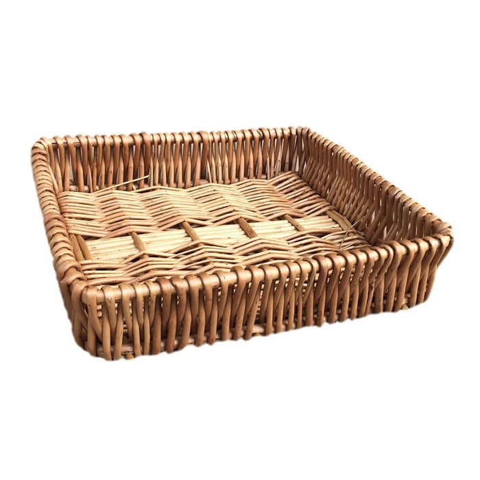 Shallow Wicker Serving Tray