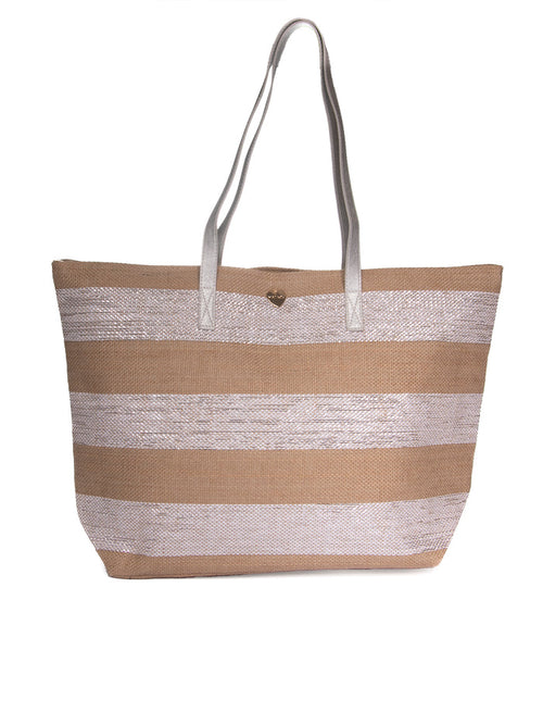 HATYOU Shopping raffia argento BP0302 LUREX-ARGENTO