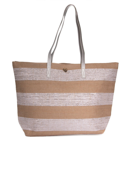 HATYOU Shopping raffia argento BP0302 LUREX-ARGENTO