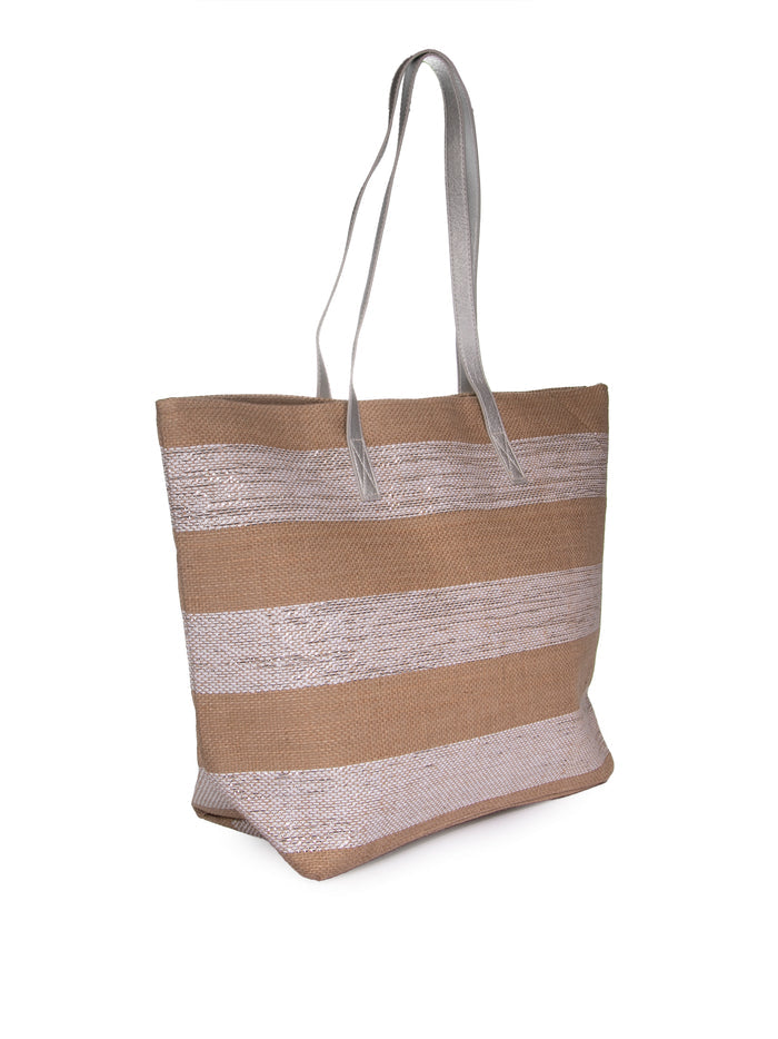 HATYOU Shopping raffia argento BP0302 LUREX-ARGENTO