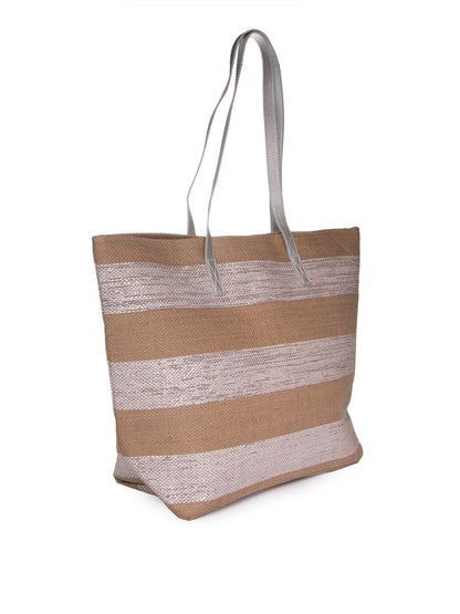 HATYOU Shopping raffia argento BP0302 LUREX-ARGENTO