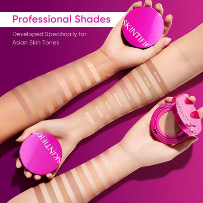 Skintific Cover Glow Perfect Pink Cushion Foundation 11g كريم أساس سكينتيفيك كوفر جلو بيرفكت بينك كوشن - Princess Cosmetics Qatar