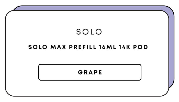 Solo Max Prefill 16mL 14k Pod | Grape-Image 1